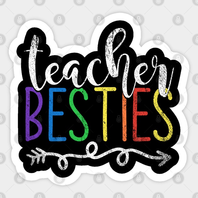 Teacher's Besties Student Teachers Sticker by ShirtsShirtsndmoreShirts